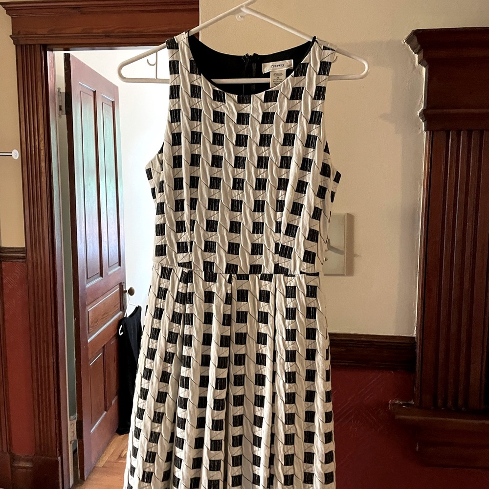 Black and white cute summer gingham style dress for women